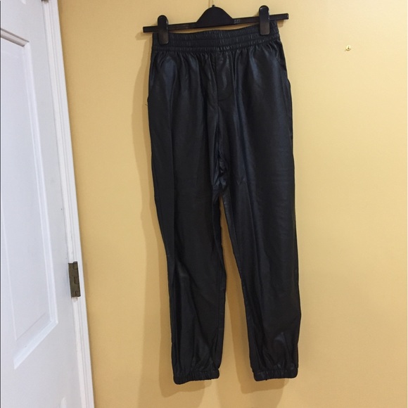 SOLD Nordstroms leather joggers - Picture 4 of 6