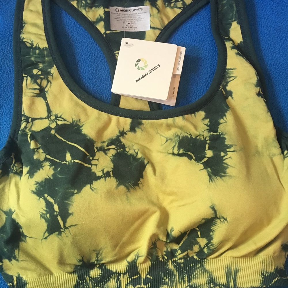 TyeDye sports bra- Green