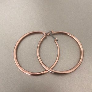 Rose gold hoop earrings