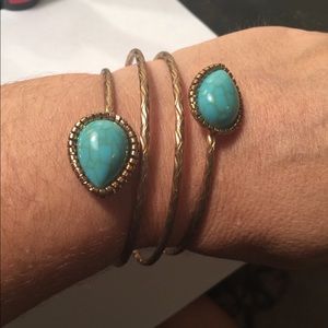 Beautiful gold and turquoise bracelet