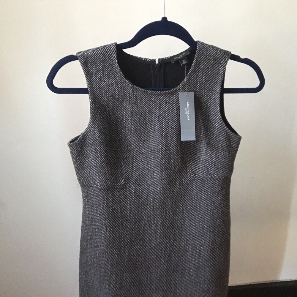 Ann Taylor Dress, Gray, 0 Petite