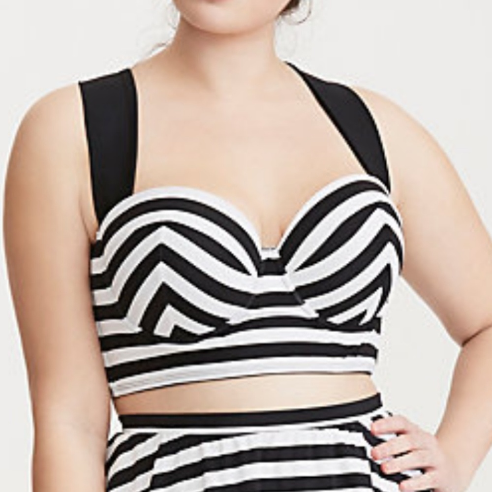 Striped Bikini Top Size 3