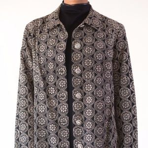 Embroidered Jacket with rhinestone buttons