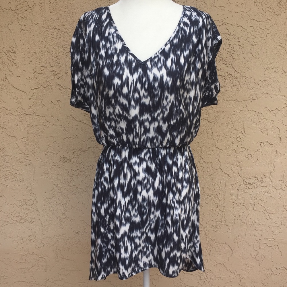 Express navy/white XS dress