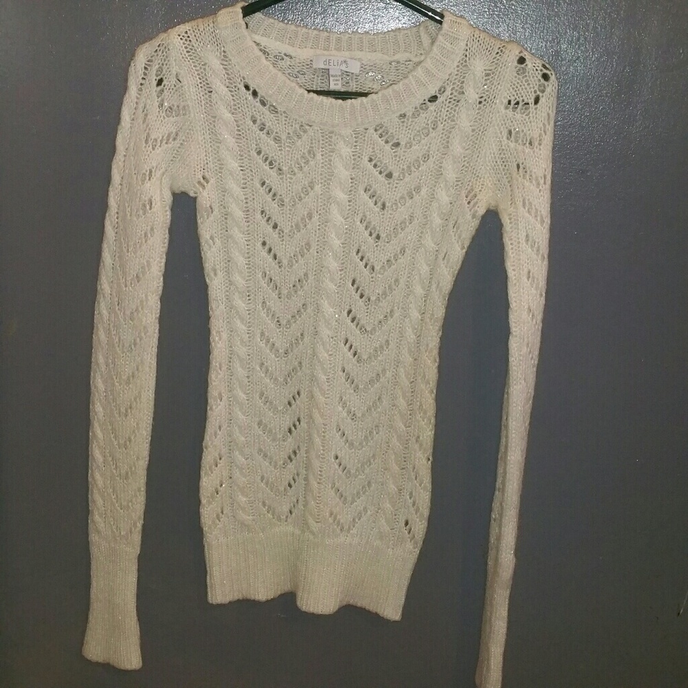 dELiA*s Open Knit Sweater - Sz XS