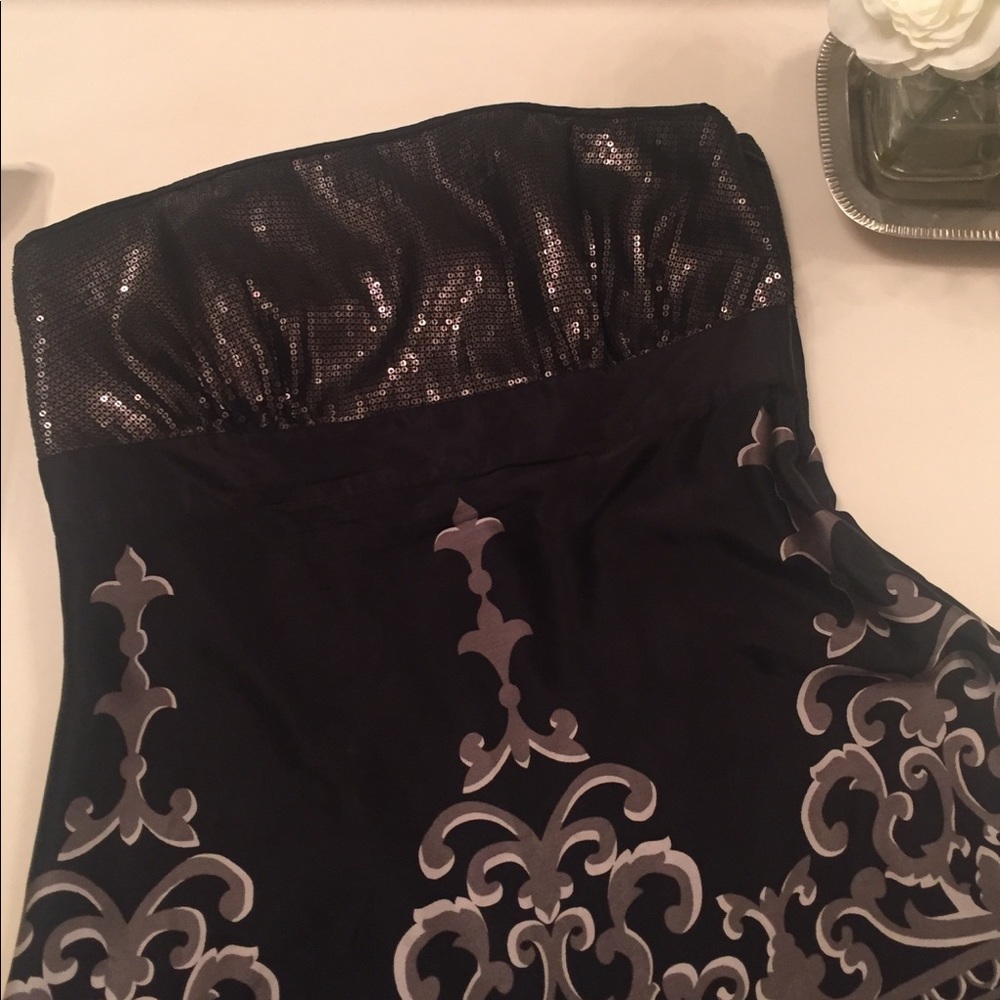 Strapless Silk Combo Top