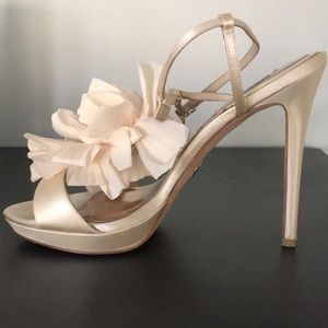 BADGLEY MISCHKA satin stilettos