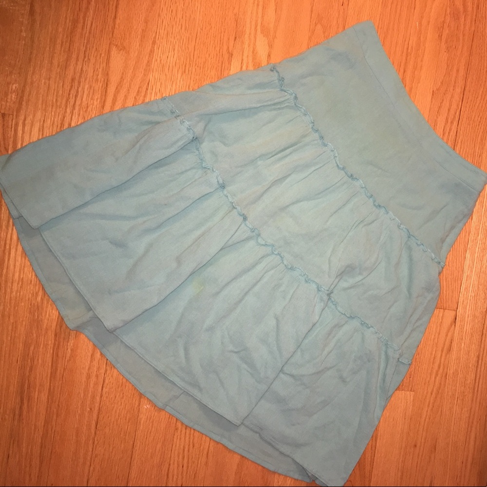 Teal mid shin skirt