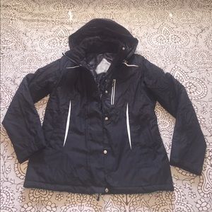 Black with white accents winter/ski jacket