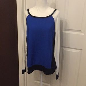 **SOLD**  Express Blue/White/Black Top