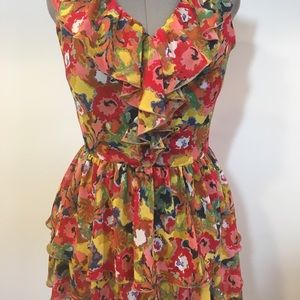 RACHEL Rachel Roy floral dress ruffles multicolor
