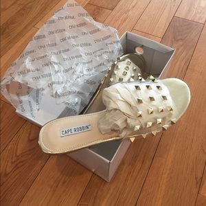 Clear Gold Sandals/ Flipflops