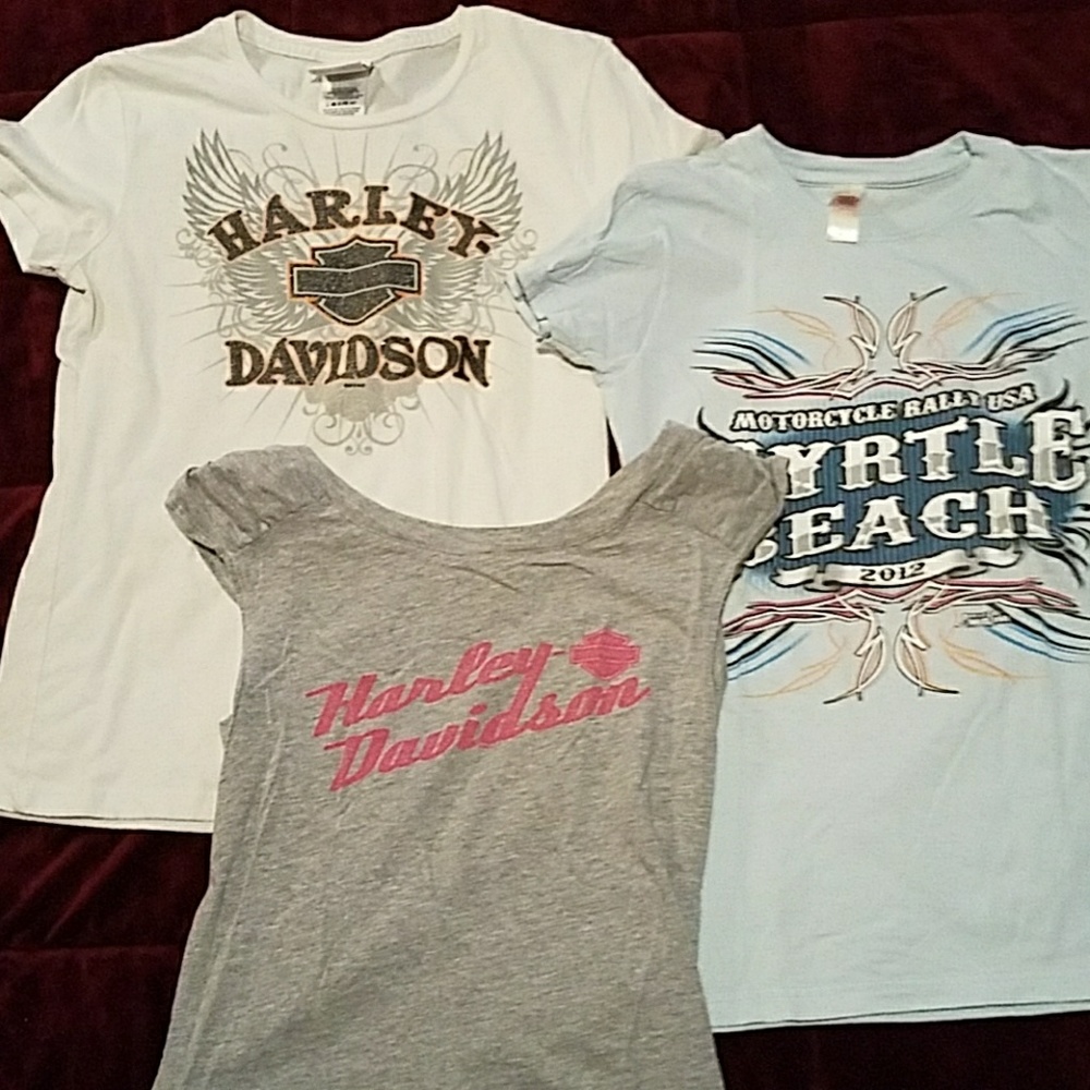 Lot of 3 Harley Davidson t shirts