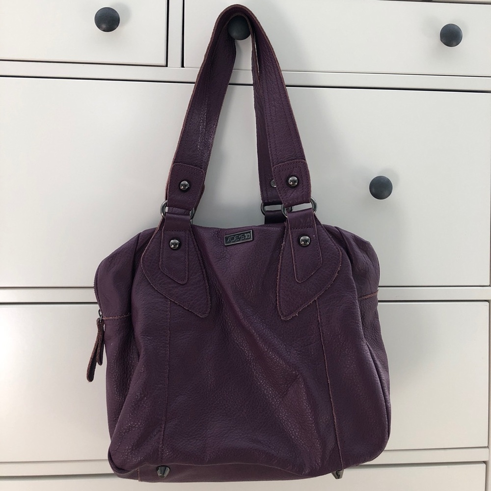 Joe’s Jeans Plum Leather Hobo Bag