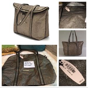 Large Victoria’s Secret glittery tote bag