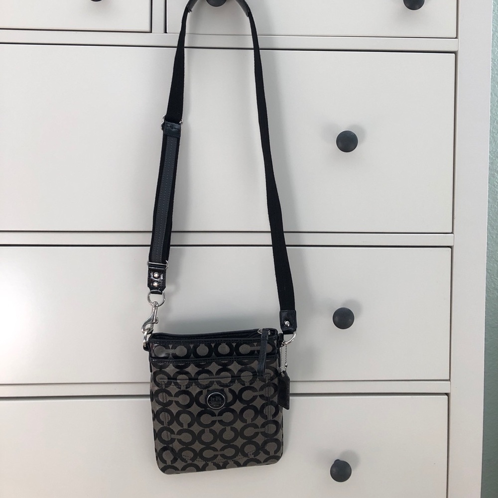 Coach Black & Grey Crossbody