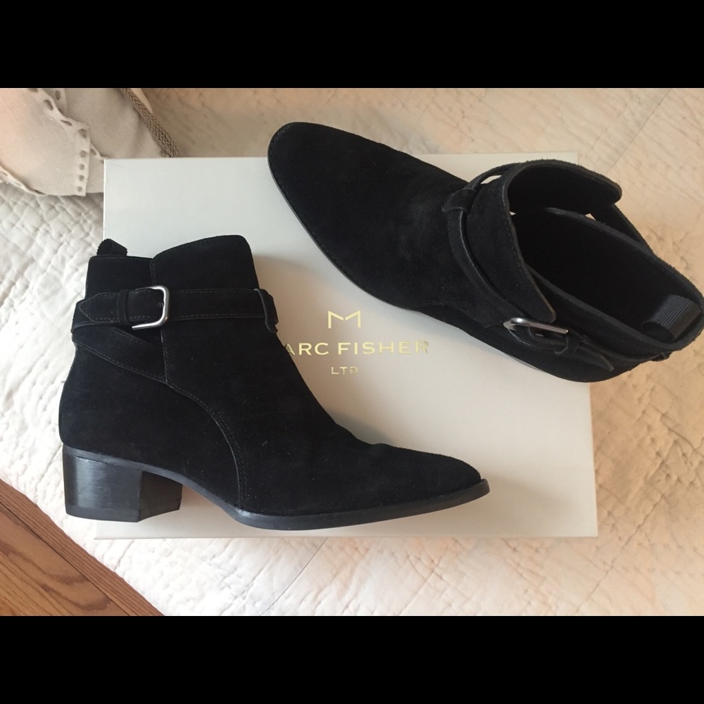 Marc fisher LTD suede booties with orig box