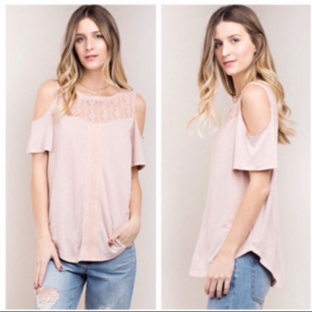 Lace Cold Shoulder Top