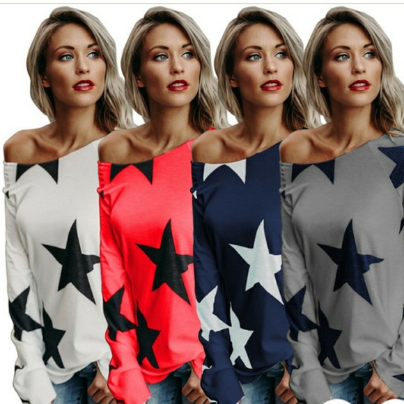 Available Over the shoulder star long sleeve tee - Picture 3 of 7