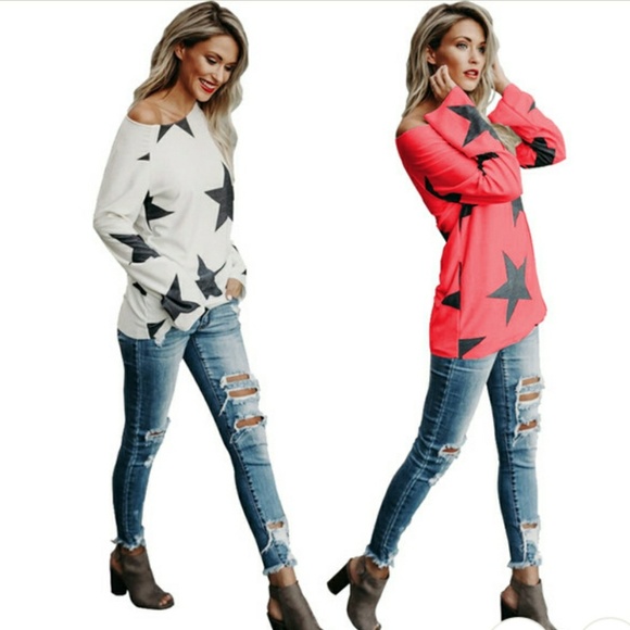 Available Over the shoulder star long sleeve tee - Picture 6 of 7