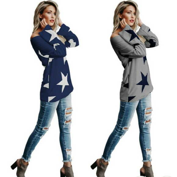 Available Over the shoulder star long sleeve tee - Picture 7 of 7