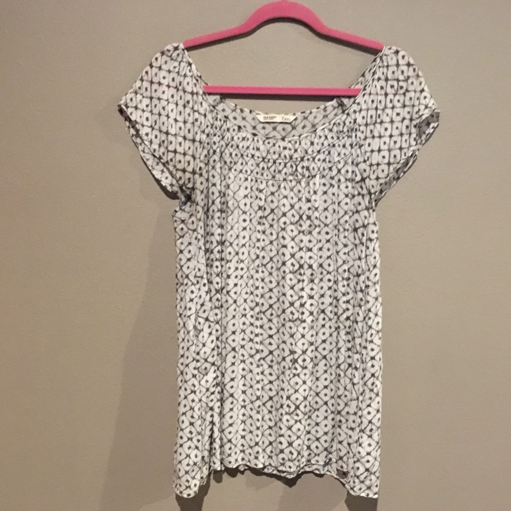 Old Navy tunic peasant top blouse Boho plus size