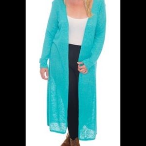 Mint Semisheer Burnout Duster