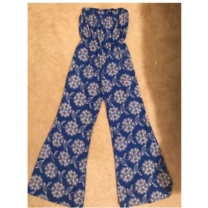 Blue strapless jumper from Tobi