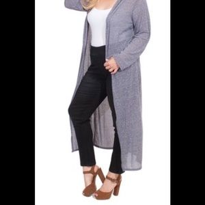 Heather Gray Hooded Duster