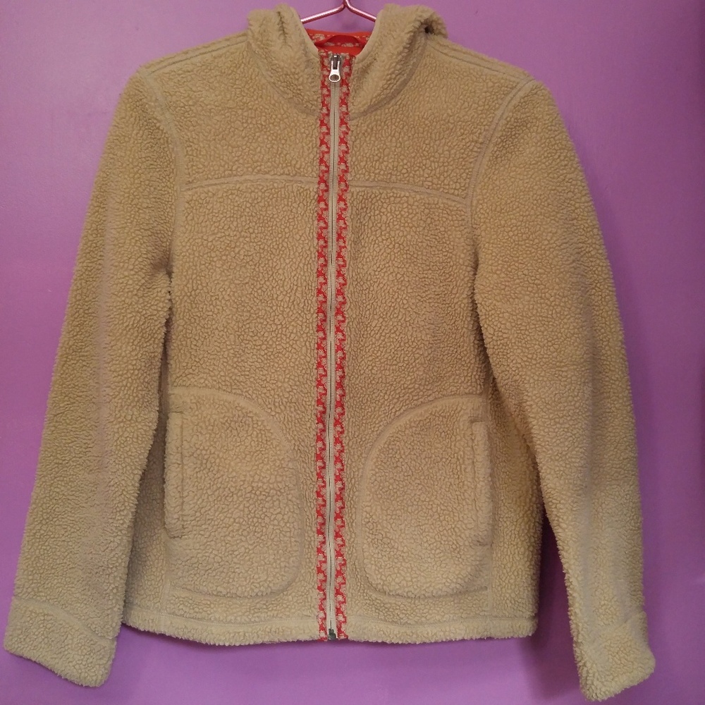 Vintage LL BEAN Hooded Sherpa Jacket Coat Fleece