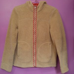 Vintage LL BEAN Hooded Sherpa Jacket Coat Fleece