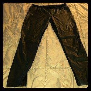 Faux leather pants