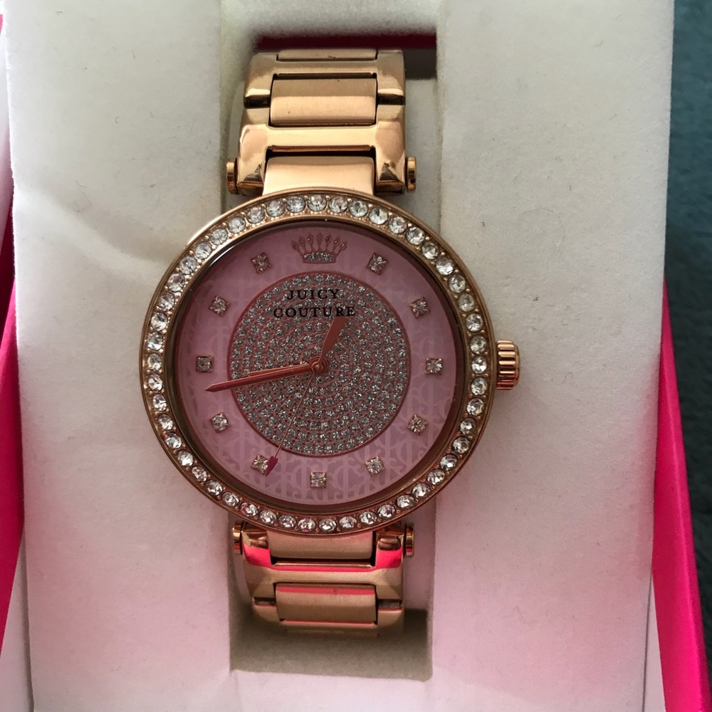 💯  juicy couture watch luxe quartz rose  gold
