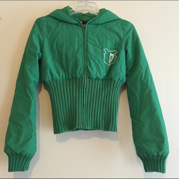 SOLD! Vintage Diesel Green puffy jacket with hood - Picture 2 of 9