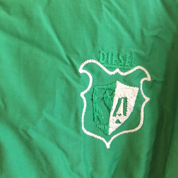 SOLD! Vintage Diesel Green puffy jacket with hood - Picture 3 of 9