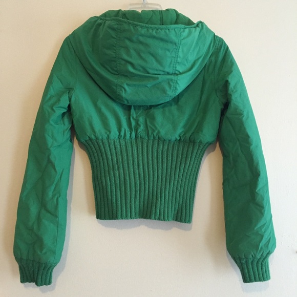 SOLD! Vintage Diesel Green puffy jacket with hood - Picture 8 of 9