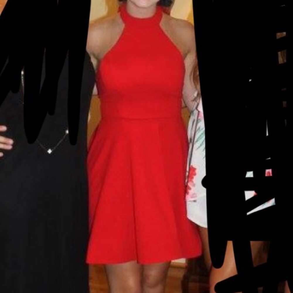 Red Halter Cocktail Dress