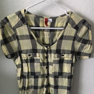 H&M Plaid Top