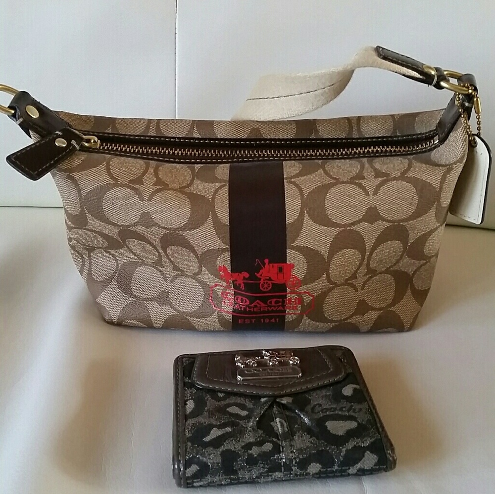 Coach Signature Canvas Stripe handbag