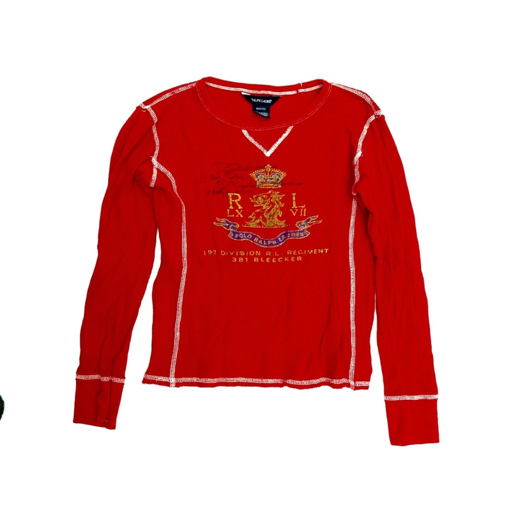 Ralph Lauren waffle-fabric top