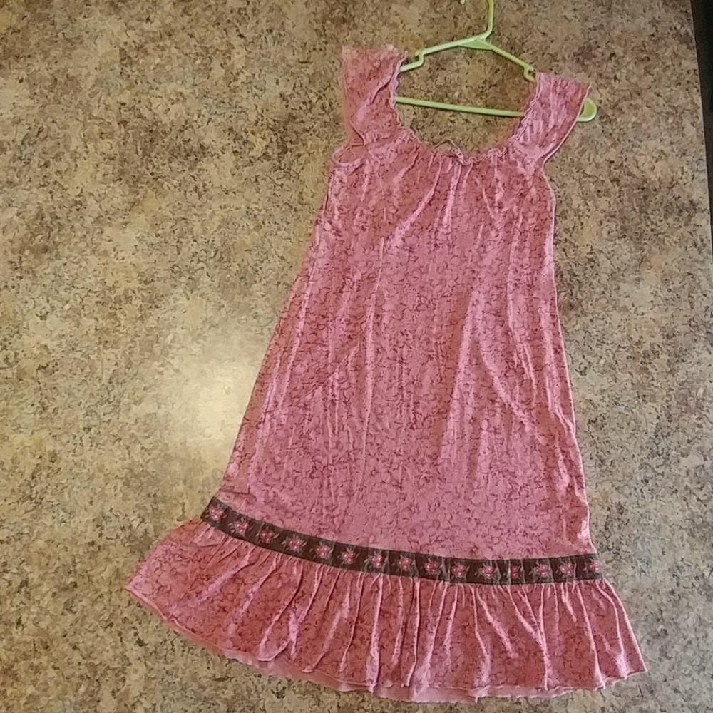 Free People Pink Floral Dress - Size Large