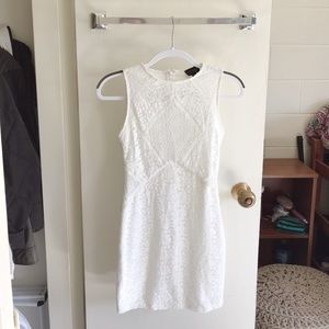 Topshop White Lace Bodycon Dress