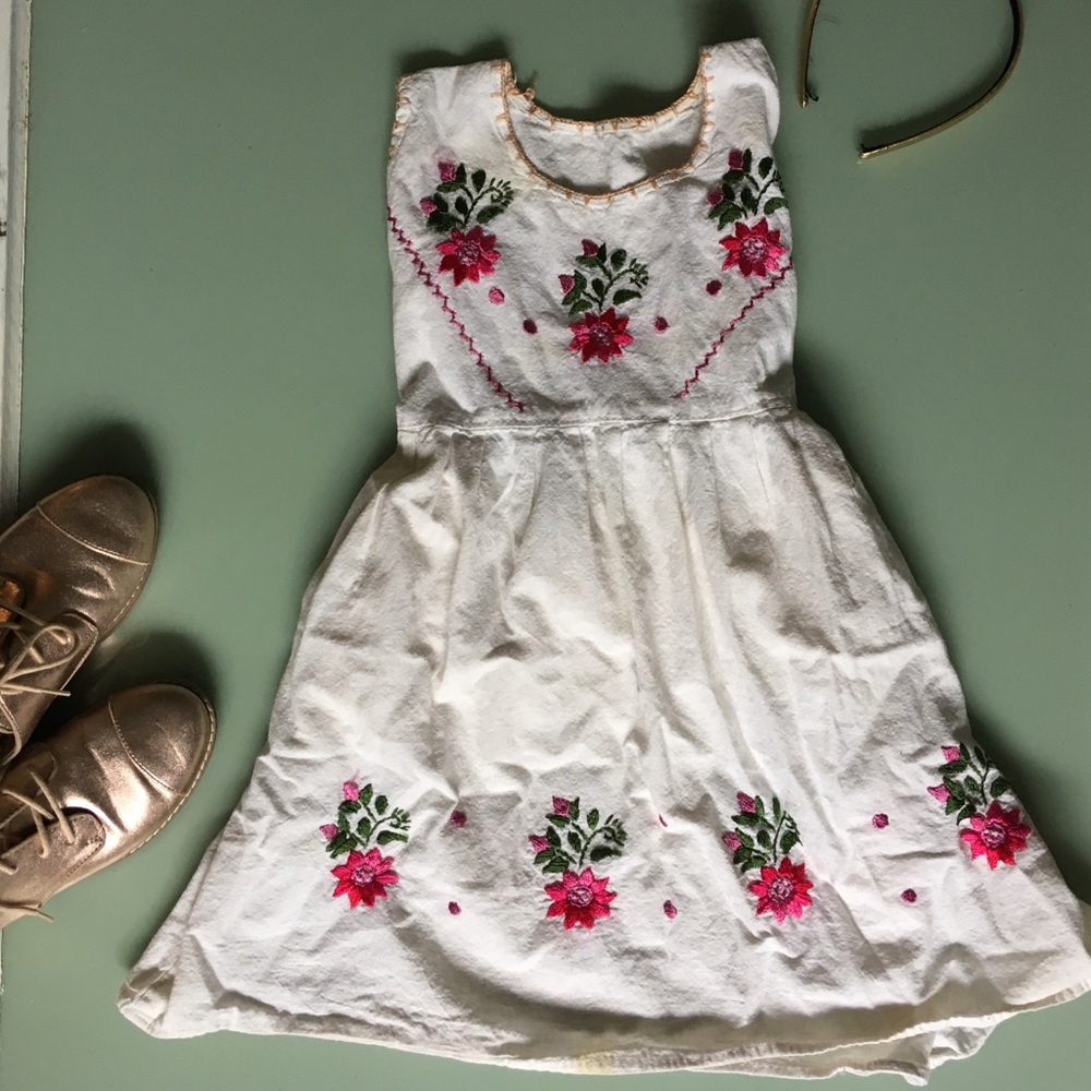 Kids Vintage Embroidered Dress