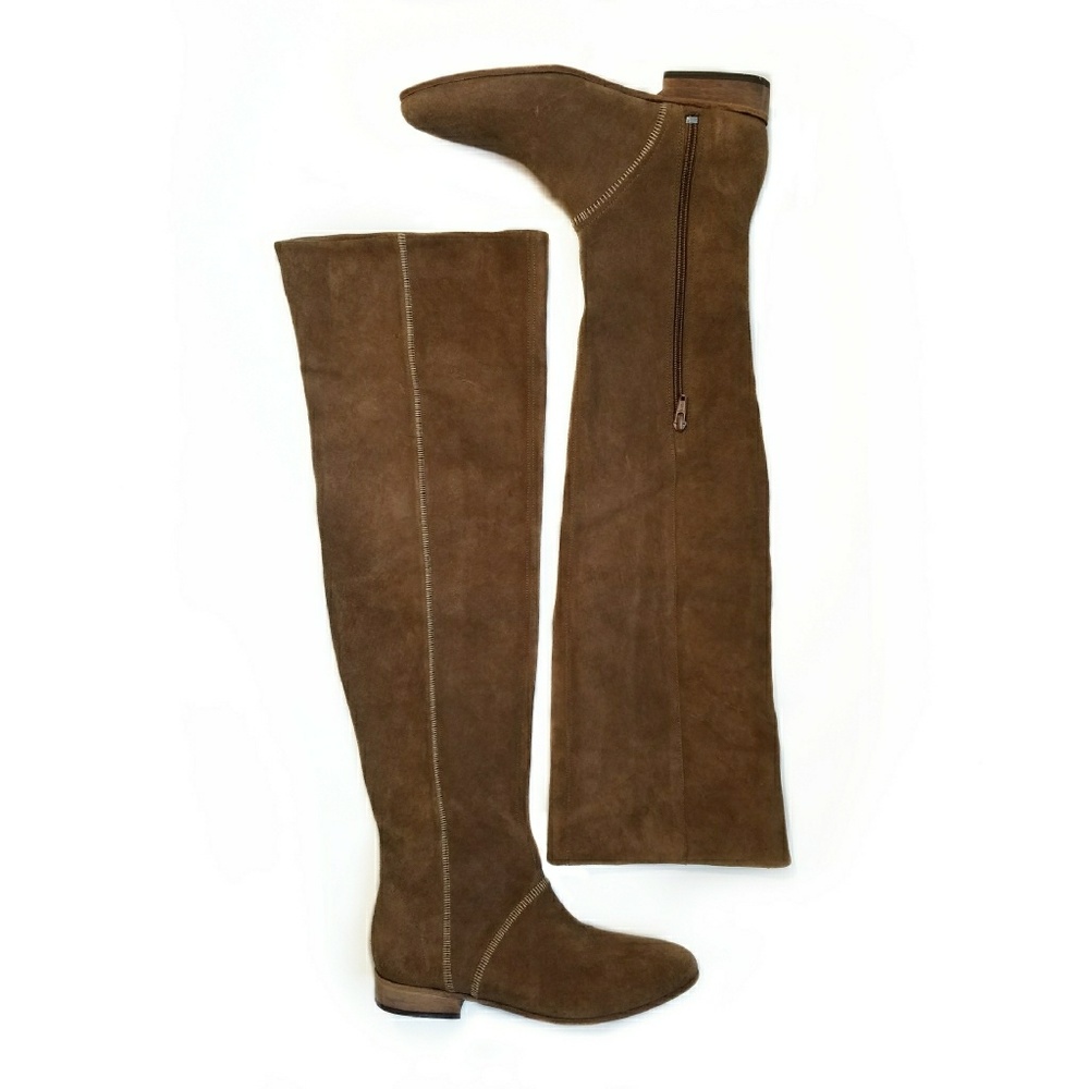 Free People Grandeur Suede Knee High Boots
