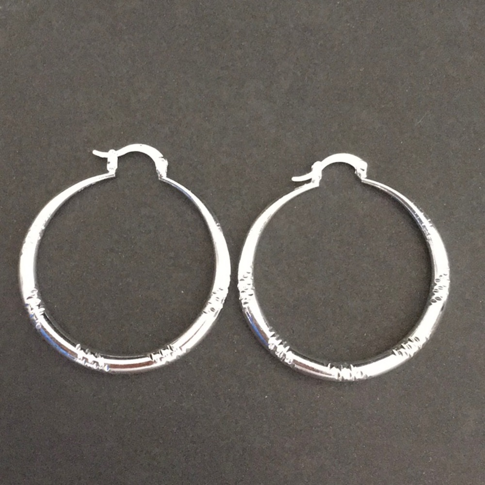 Sterling silver hoop earrings