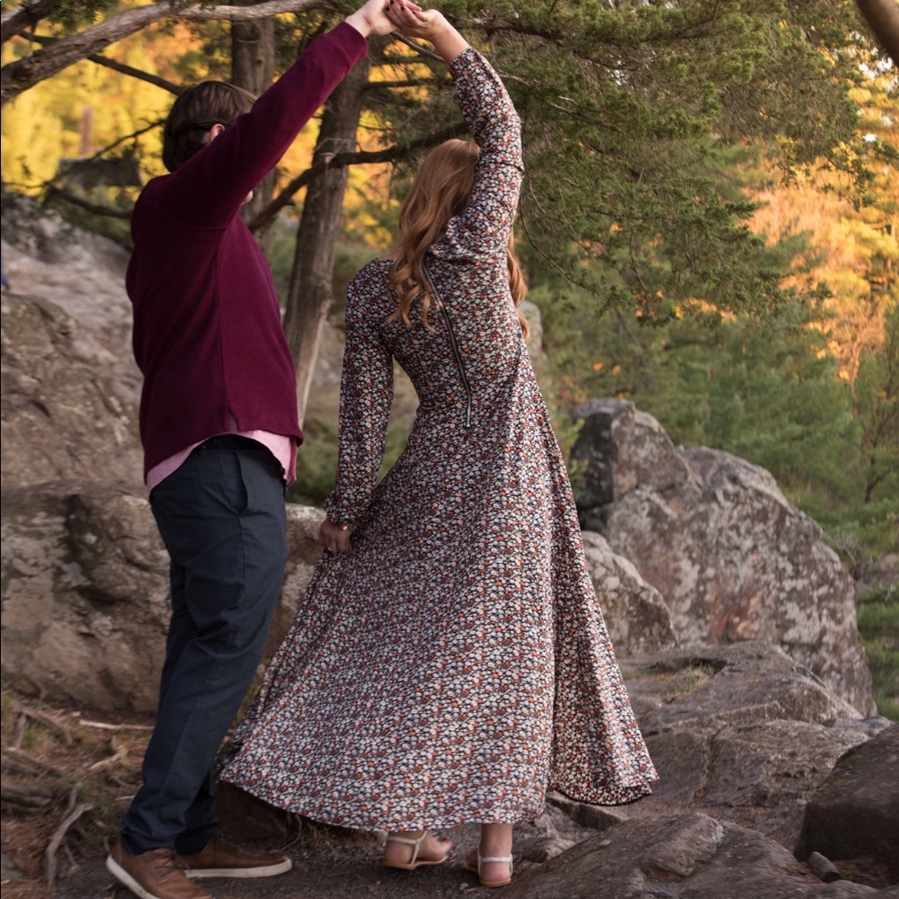 Small long sleeve maxi dress