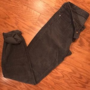 JCREW gray corduroy toothpick pants