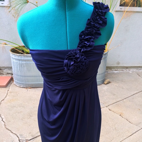 Sale ✨Blue One Shoulder Strap Dress CCO - Picture 2 of 4