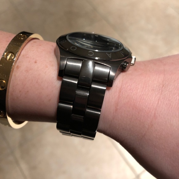 Marc jacobs gun metal glitz rhinestone watch main image 4