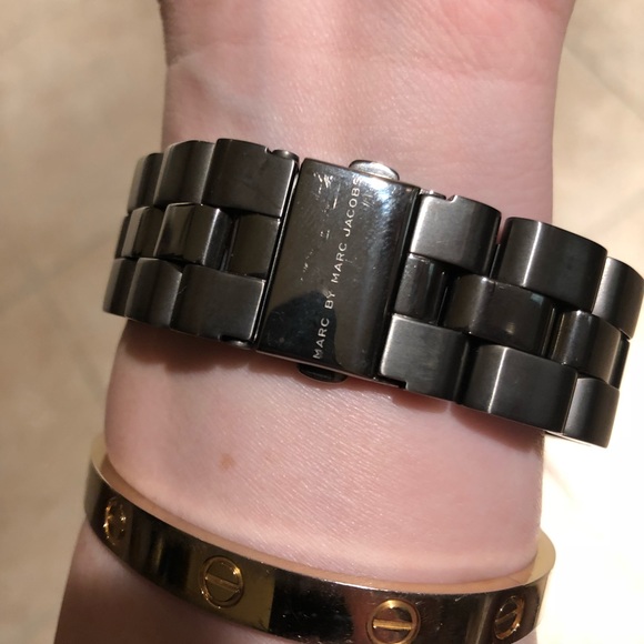 Marc jacobs gun metal glitz rhinestone watch main image 6